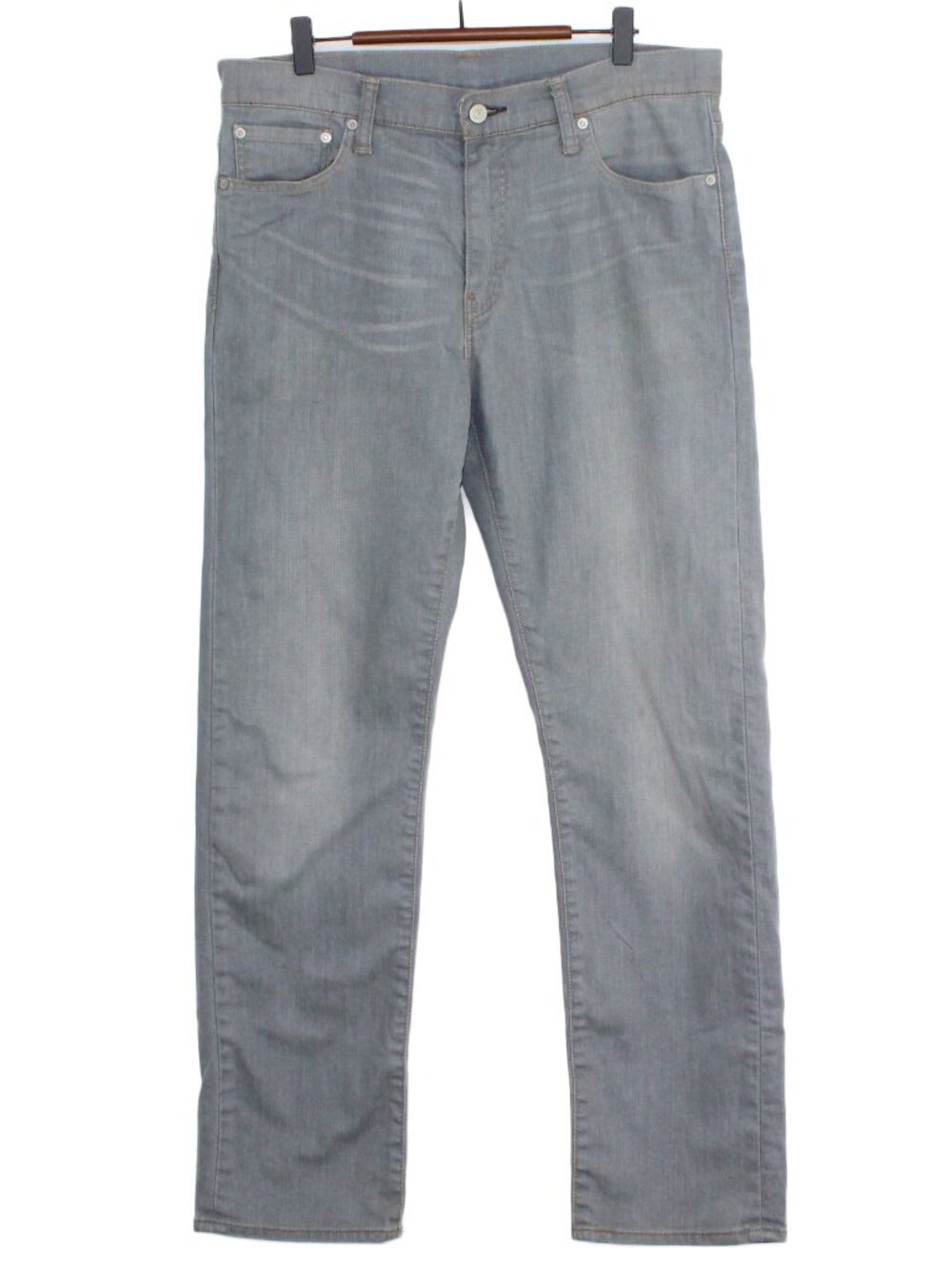 LEVIS 504 Cotton Blend Straight Leg Grey Jeans Pants - W33 L32